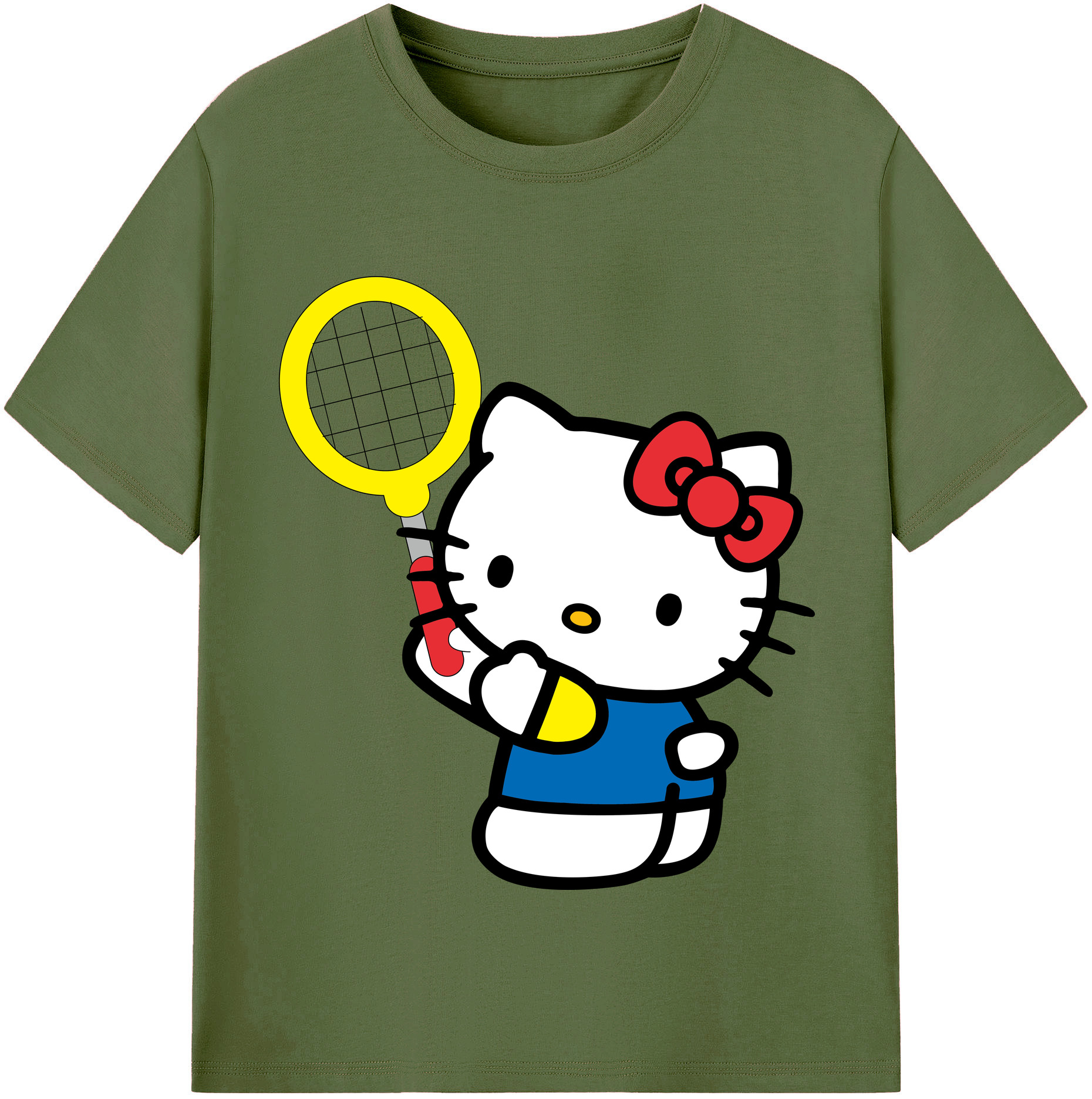 （画像用） Hello Kitty ハローキティ 綿100％半袖Tシャツ（フロントプリント）